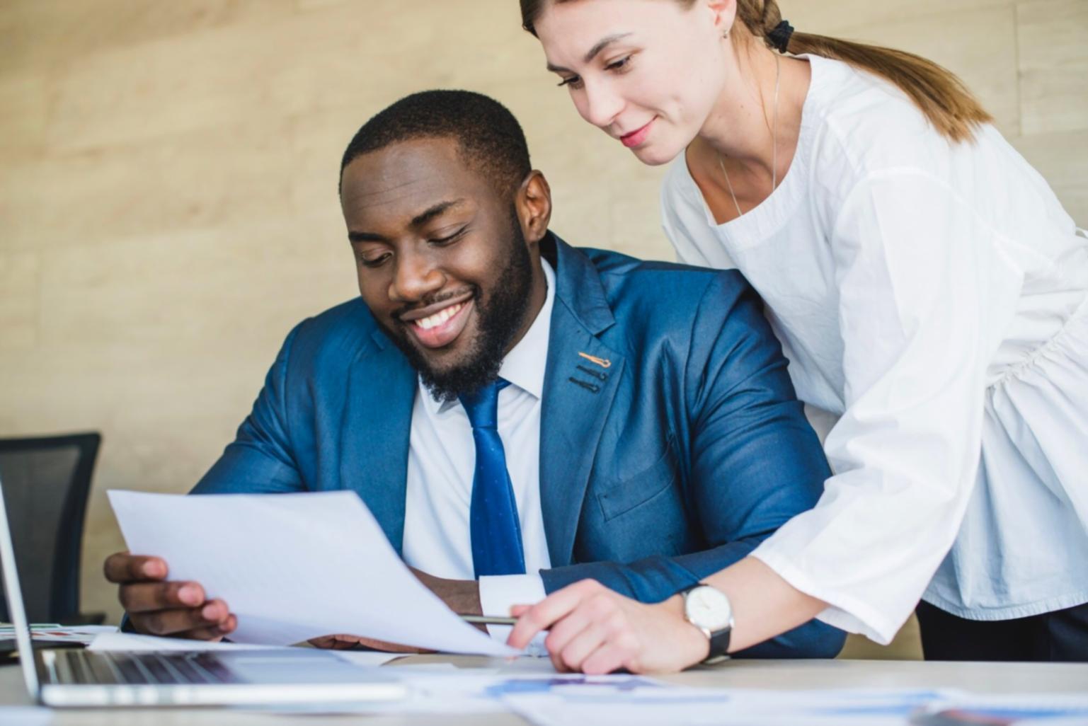 Business financial planning workspace